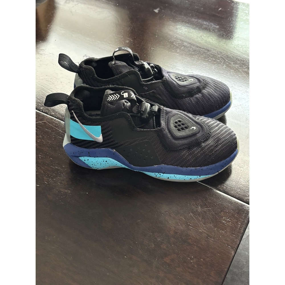 Nike LeBron Soldier 14 GS Black Signal Blue Basketball Shoes CK6047-002
